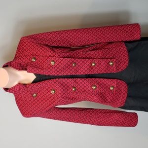 Tommy Hilfiger Red and Black Blazer